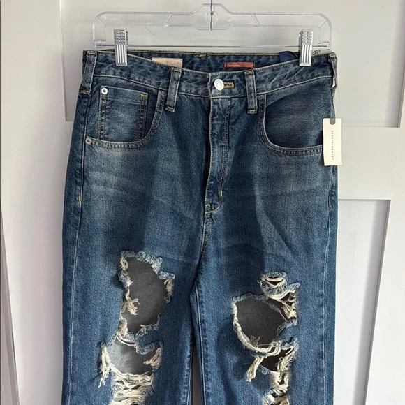 NWT Pilcro Anthropologie Distressed Blue Jeans Size 27 - Picture 2 of 9